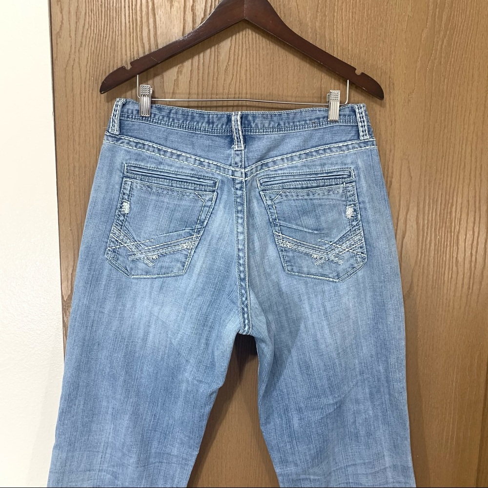 BKE Buckle Seth Straight Jeans Men Blue Light Wash - Picture 4 of 6